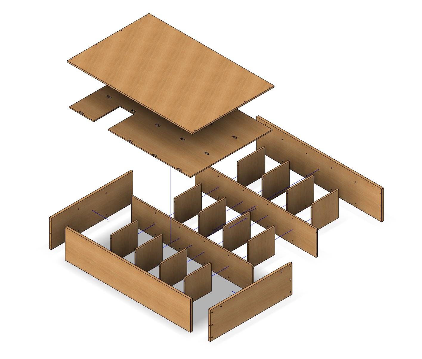 Schrank mit Fächern